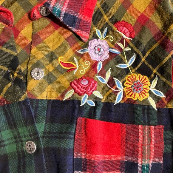Blair Women's Multi Color Flannel Shirt - Picture 3 of 6